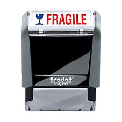 Trodat Printy 65% Recycled 4912 Self-Inking Message Stamp, Fragile