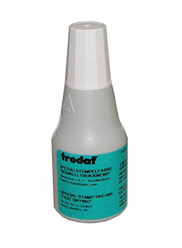 Trodat Quick Drying Ink, 2/3 oz. bottle, White