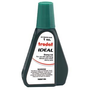 Self-Inking Stamp Ink - 1oz Refill Bottle- Green