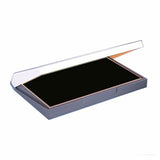 Black Stamp Pad, 2 3/4" x 4 3/8", Shiny Brand, Felt (Cloth) Surface for Sharp Clean Imprints