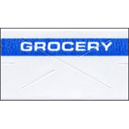 Garvey Preprinted GX2212 White/Blue Grocery Labels for a 22-6, 22-7 and 22-8 Labeler