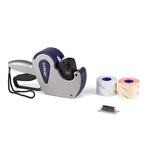 Garvey Impressa Deluxe Price Marking Kit #18603, Prints 1 Line with 6 Characters, 4 Rolls of Labels - 2 red/2white