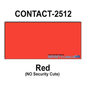 200,000 Contact 2512 Compatible Warm Red General Purpose Labels for Contact 25-8, Contact 25-9 Price Guns. Full Case + 20 Ink Rollers. NO Security cuts.