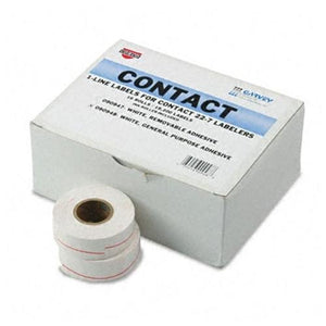 CONSOLIDATED STAMP 090948 One-line Pricemarker Labels 7/16 X 13/16 White 1200/roll 16 Rolls/box