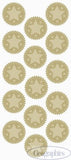 Gold Embossed Stars, 15/pack