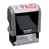 Paid Trodat Printy 4912 Self-Inking Two Color Stock Message Stamp