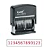 Trodat .125" x 1.3" 13-Digit Self-Inking Numberer Rubber Stamp - Non Customizable (Red)