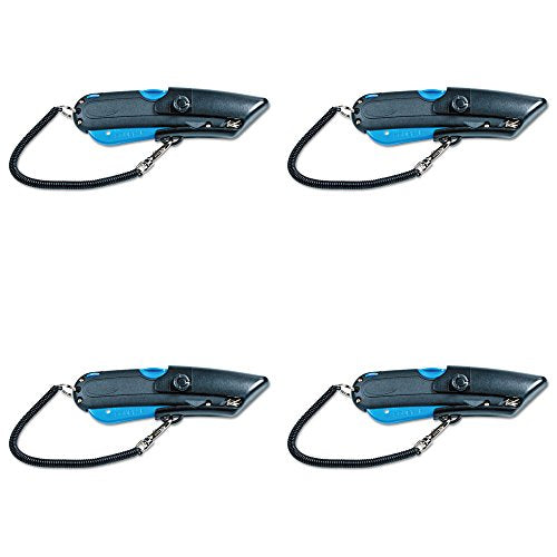 Garvey 091524 Safety Cutter with Holster, Black/Blue, 4 Packs