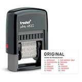 Trodat 4822 Printy Self-Inking 12 Message Stamp, Red Ink