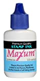 Maxum Premium Quality Stamp Ink, 1/2 Oz. Bottle (Blue)