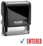 Trodat 4912 Rectangle Stock 2 Colors Self Inking Rubber Stamp with Entered with Pic