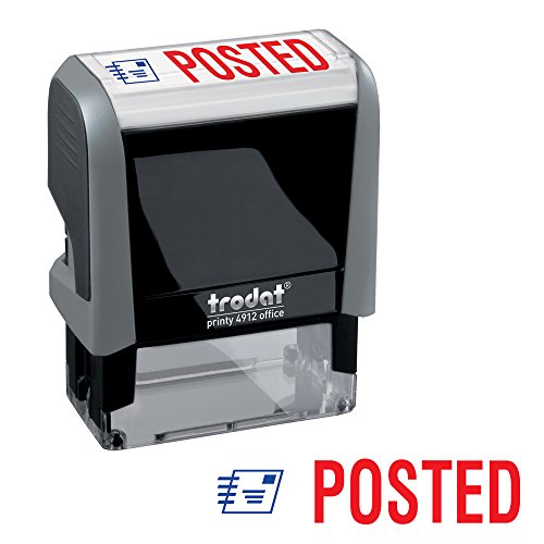 Posted Trodat Printy 4912 Self-Inking Two Color Stock Message Stamp