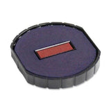 Cosco R 50 Round Stamp Dater Replacement Pad, 2 Color, Blue/Red