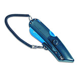 Box Cutter Knife w/Shielded Blade, Black/Blue (New Version)