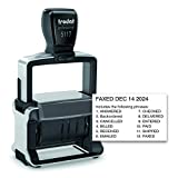 Trodat Professional 12-Message Stamp, Dater, Self-Inking, 2 1/4 x 3/8, Black