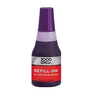 Cosco Self-inking Stamp Refill Ink, 25 cc (.9 .Oz.) Violet