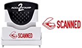 ACCU-STAMP2 Message Stamp with Shutter, 1-Color, SCANNED, 1-5/8" x 1/2" Impression, Pre-Ink, Red Ink (035605)