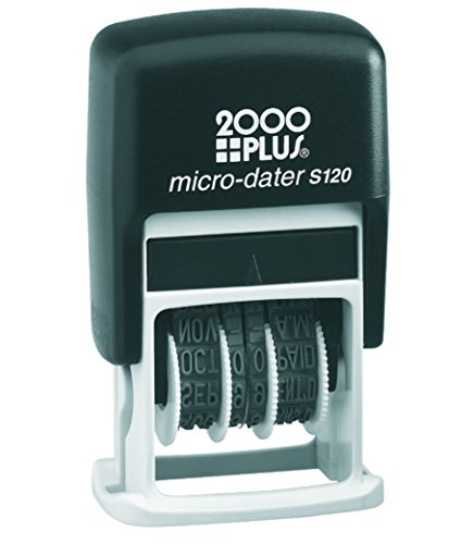 MICRO DATER 2000 PLUS Self Inking Rubber Stamp - Black Ink S120