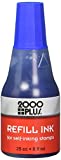 2000Plus Refill Ink for Self-Inking Stamps, 25cc (0.9 oz) Squeeze Bottle, Blue - COS032961