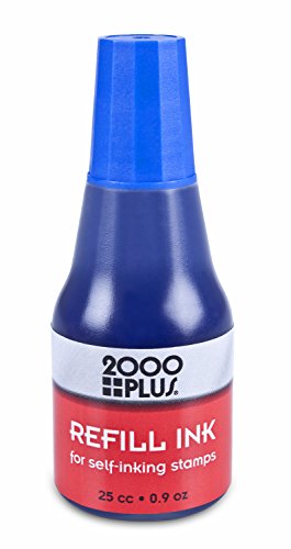 Cosco Self-Inking Stamp Ink Refill, 25 cc, 0.9 oz. (Blue)