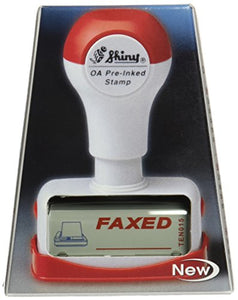 Shiny Title Stamp - "Faxed", Two Color (TEN015)