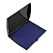 Shiny Large Stamp Pad, Felt, Plastic Cover, S4, 5" x 7", Blue Ink