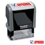 Approved Trodat Printy 4912 Self-Inking Two Color Stock Message Stamp