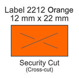 Orange Labels for Contact Label Gun Models 6.22, 7.22, 8.22