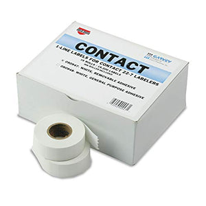 Garvey 090947 One-Line Pricemarker Labels, 7/16 X 13/16, White, 1200/roll, 16 Rolls/box