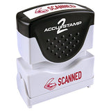 ACCU-STAMP2 Message Stamp with Shutter, 1-Color, SCANNED, 1-5/8" x 1/2" Impression, Pre-Ink, Red Ink (035605)