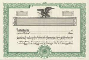 Duke 10 Stock Certificates (Pack of 15)