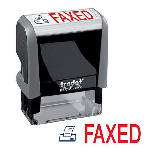 FAXED Trodat Printy 4912 Self-Inking Two Color Stock Message Stamp