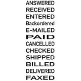 Trodat Printy 4817 Phrase/Date Stamp 12 English Phrases: Paid, Shipped, Received, E-Mailed, and More 12 Year Dates upto 65-Percent Recycled Plastic