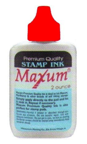 Maxum Premium Quality Stamp Ink for Self-inking Stamps, 2 oz. Red