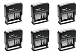 Trodat Economy 12-Message Stamp, Dater, Self-Inking, 3/8 x 2 Inches, Black (E4817), 6 Packs